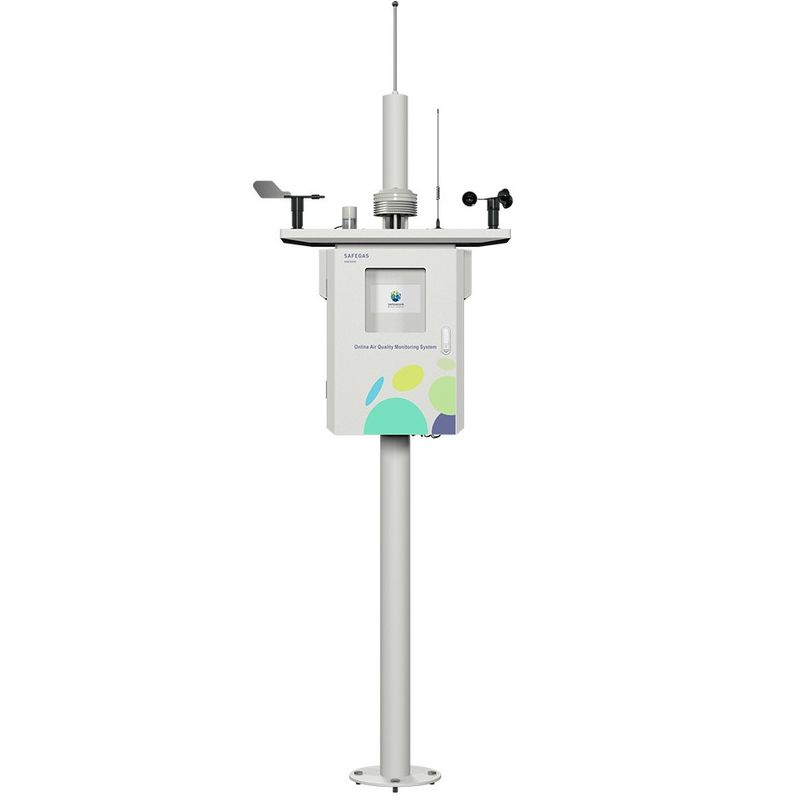 AQD5000 Ambient Air Quality Monitoring System with 7-in-1 Gas Detection, PM2.5/PM10, Meteorology, 7″ Touch Screen, and RS485/4G/LoRA Connectivity